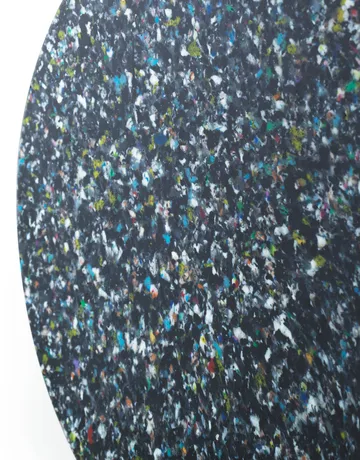 Bit round stool - Black-multi, Ø36x42 cm - Normann Copenhagen