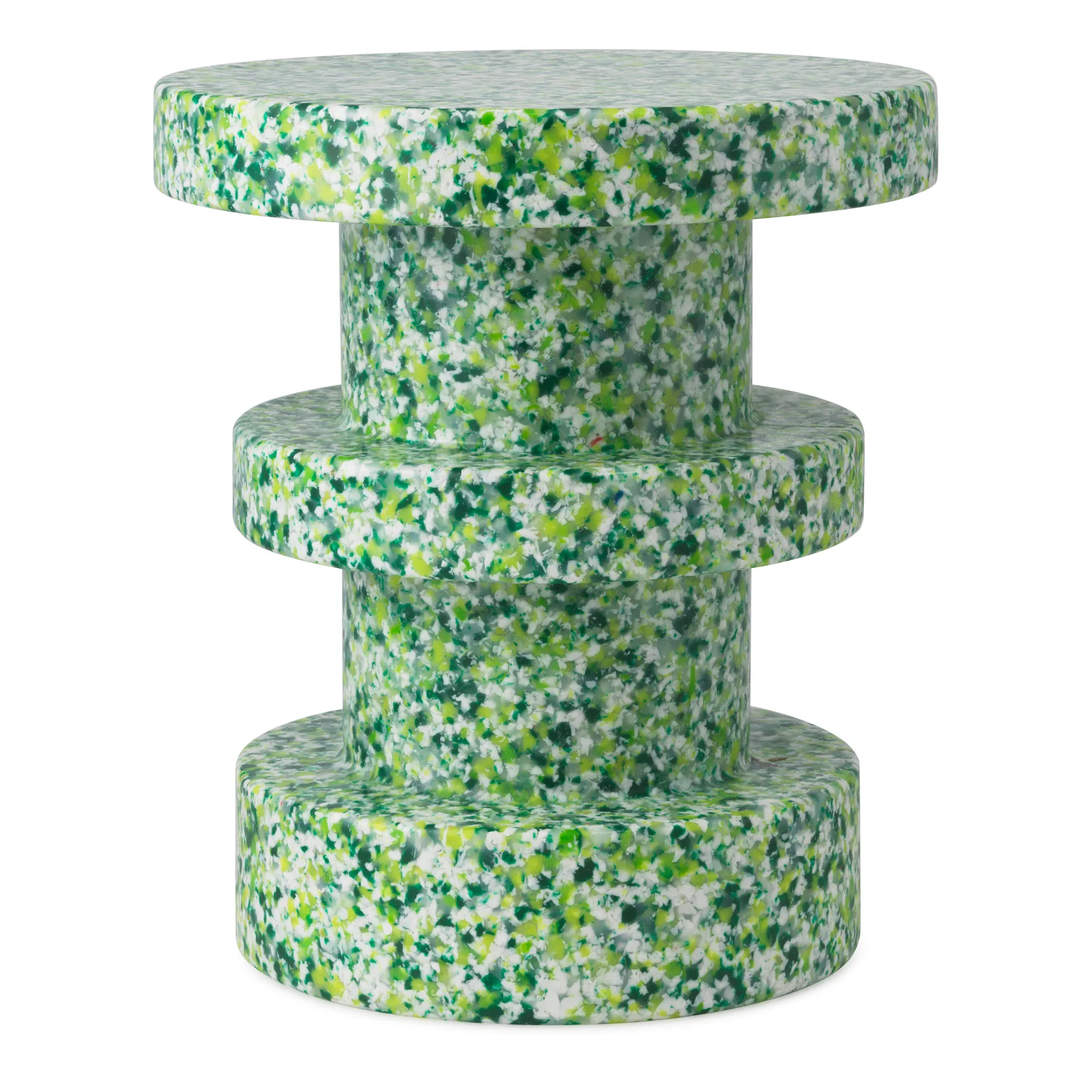 Bit Stack round stool, Green, Ø36x42 cm Normann Copenhagen