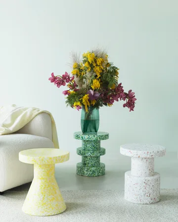 Bit Stack round stool - Green, Ø36x42 cm - Normann Copenhagen