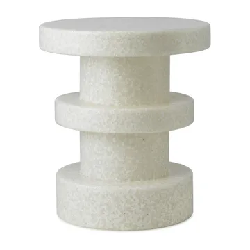 Bit Stack round stool - White-white, Ø36x42 cm - Normann Copenhagen