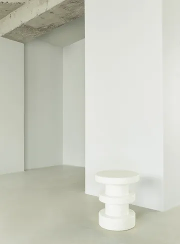 Bit Stack round stool - White-white, Ø36x42 cm - Normann Copenhagen