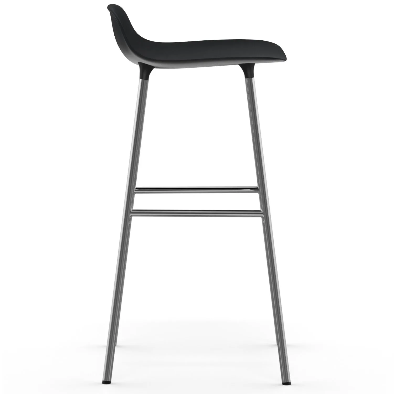 Form bar stool chrome leg 75 cm, black Normann Copenhagen
