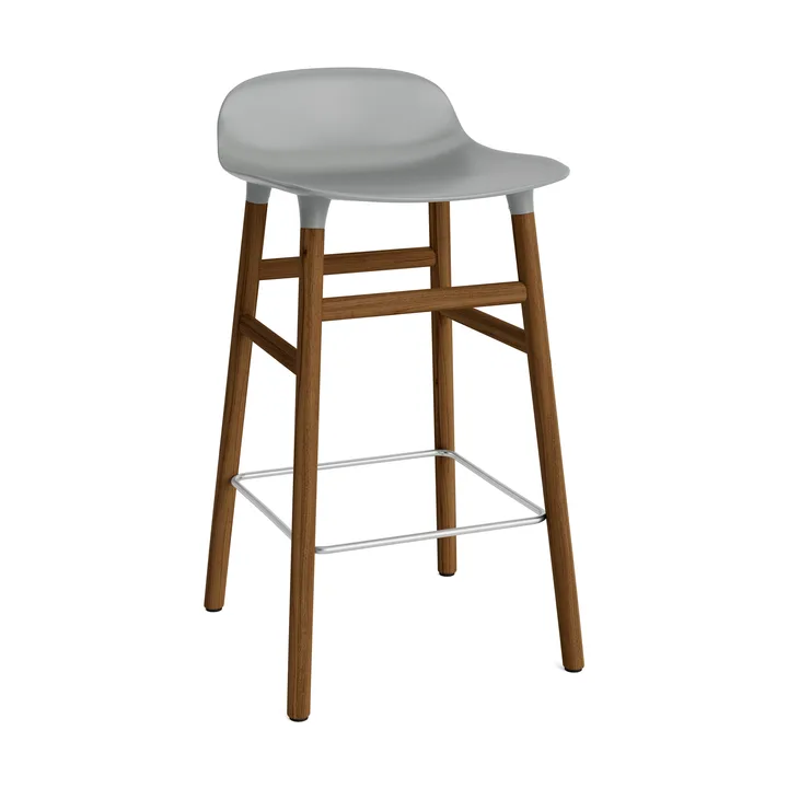 Form barstool walnut legs - Grey - Normann Copenhagen