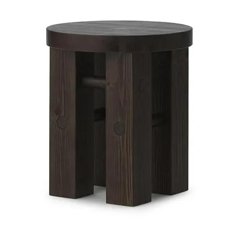 Fyr stool 45 cm - Dark brown - Normann Copenhagen