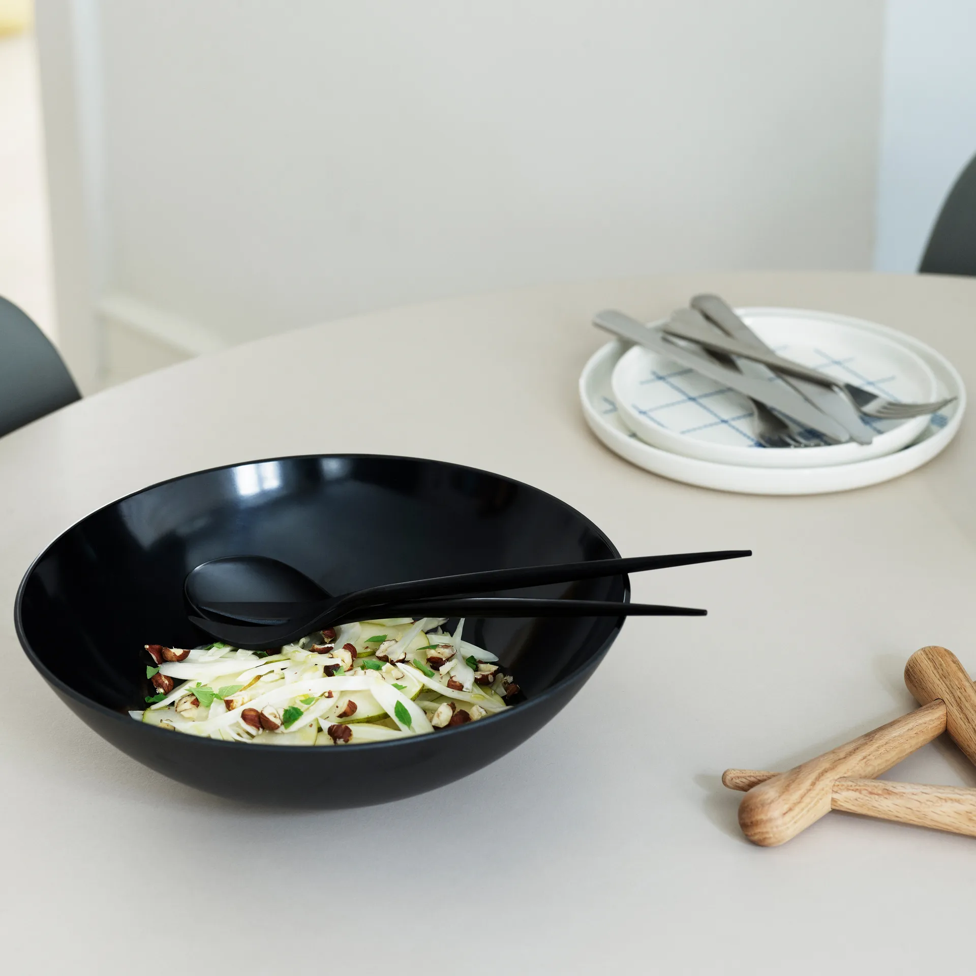 Krenit salad bowl, black Normann Copenhagen
