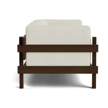 Kube sofa - Brown-lacquered pine-fabric Remix 223 Beige, 220 cm - Normann Copenhagen