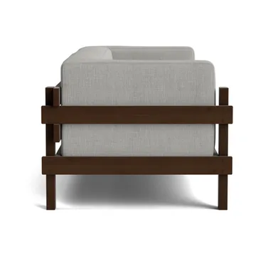 Kube sofa - Brown-lacquered pine–fabric Remix 143 Grey, 220 cm - Normann Copenhagen