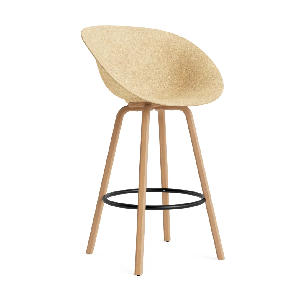 Mat Bar Armchair armchair 75 cm, Hemp-beech-black steel Normann Copenhagen