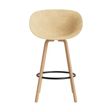 Mat Bar Armchair armchair 75 cm - Hemp-beech-black steel - Normann Copenhagen
