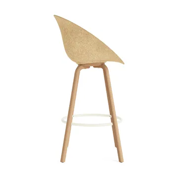 Mat Bar Armchair armchair 75 cm - Hemp-beech-cream steel - Normann Copenhagen
