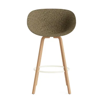 Mat Bar Armchair armchair 75 cm - Seaweed-beech-cream steel - Normann Copenhagen