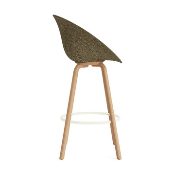 Mat Bar Armchair armchair 75 cm - Seaweed-beech-cream steel - Normann Copenhagen