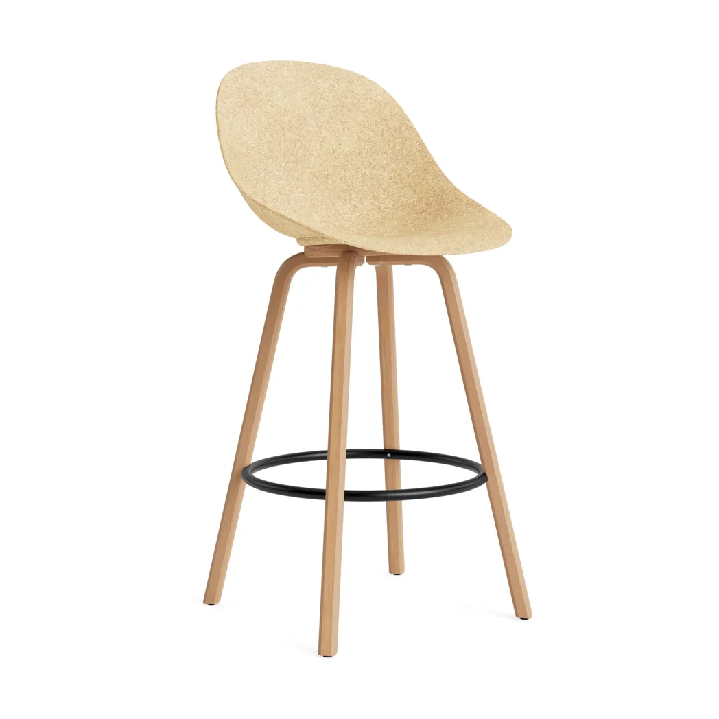 Mat Bar Chair bar stool 75 cm, Hemp-beech-black steel Normann Copenhagen