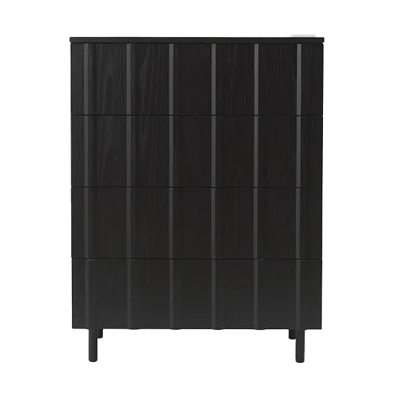 Rib dresser 4 drawers, Soft Black Normann Copenhagen
