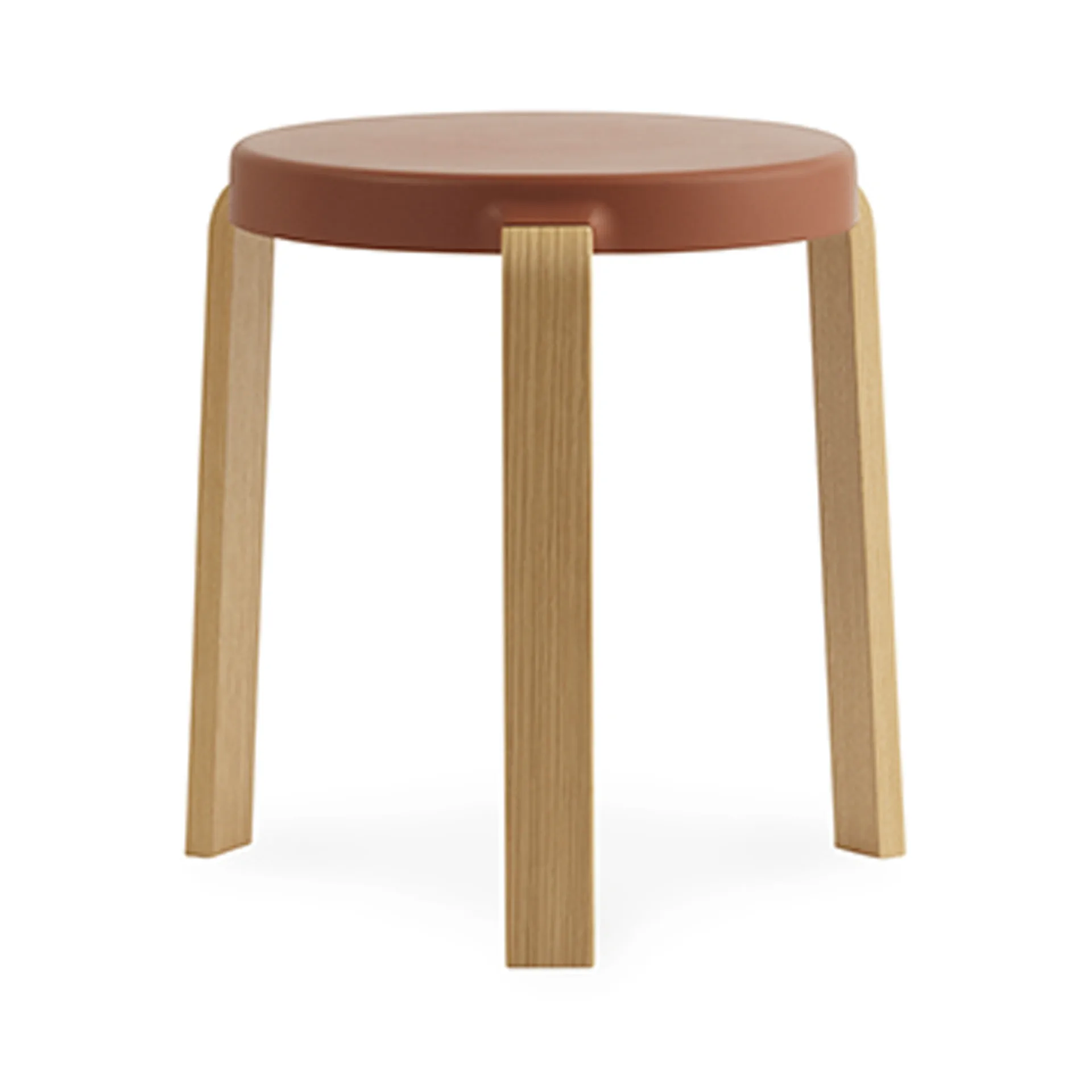 Tap round stool, Caramel, oak legs, Ø35x43 cm Normann Copenhagen
