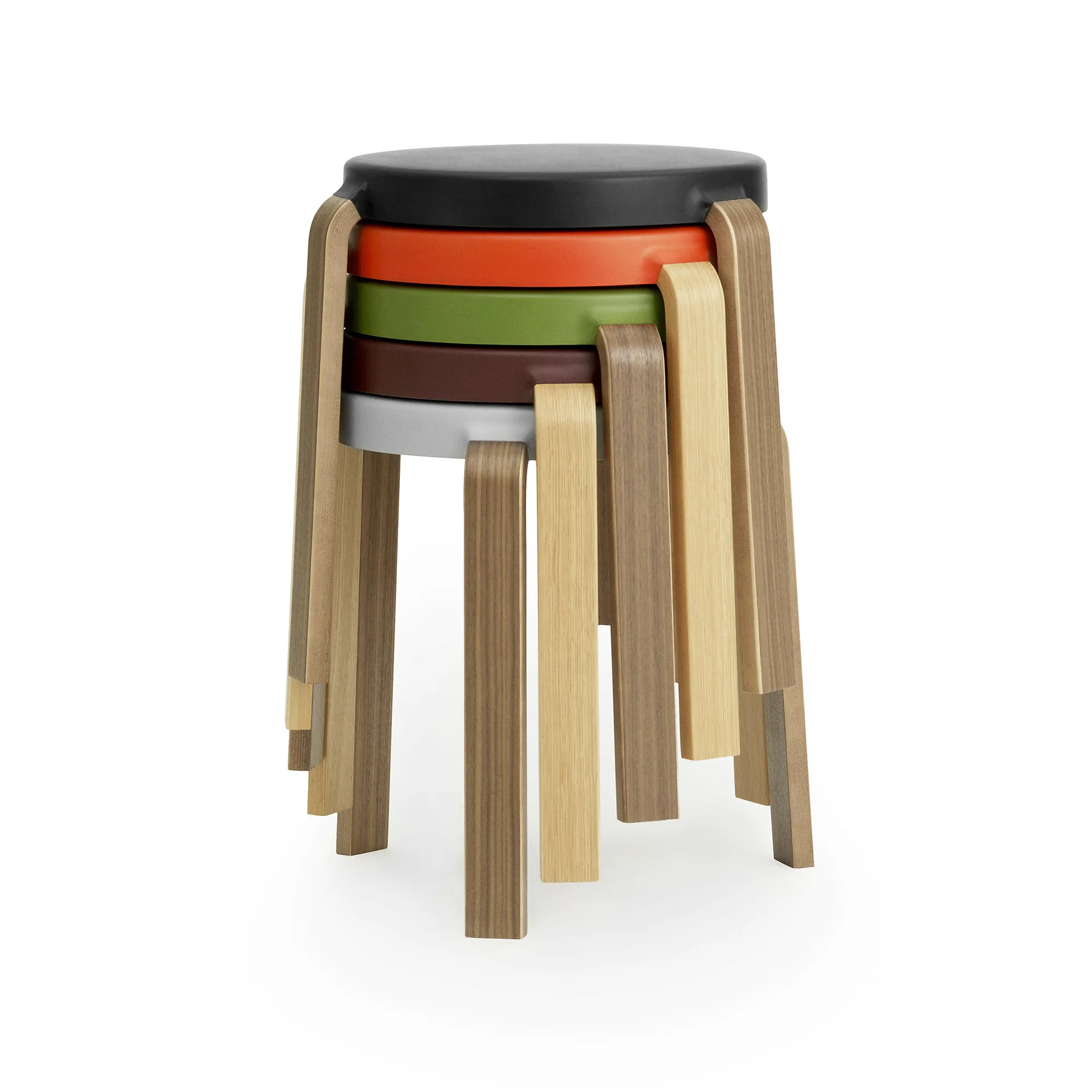 Tap round stool, Grey-oak, Ø41x43 cm Normann Copenhagen