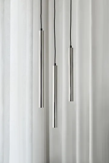 Pipe pendant lamp - Polished steel, small - NORR11