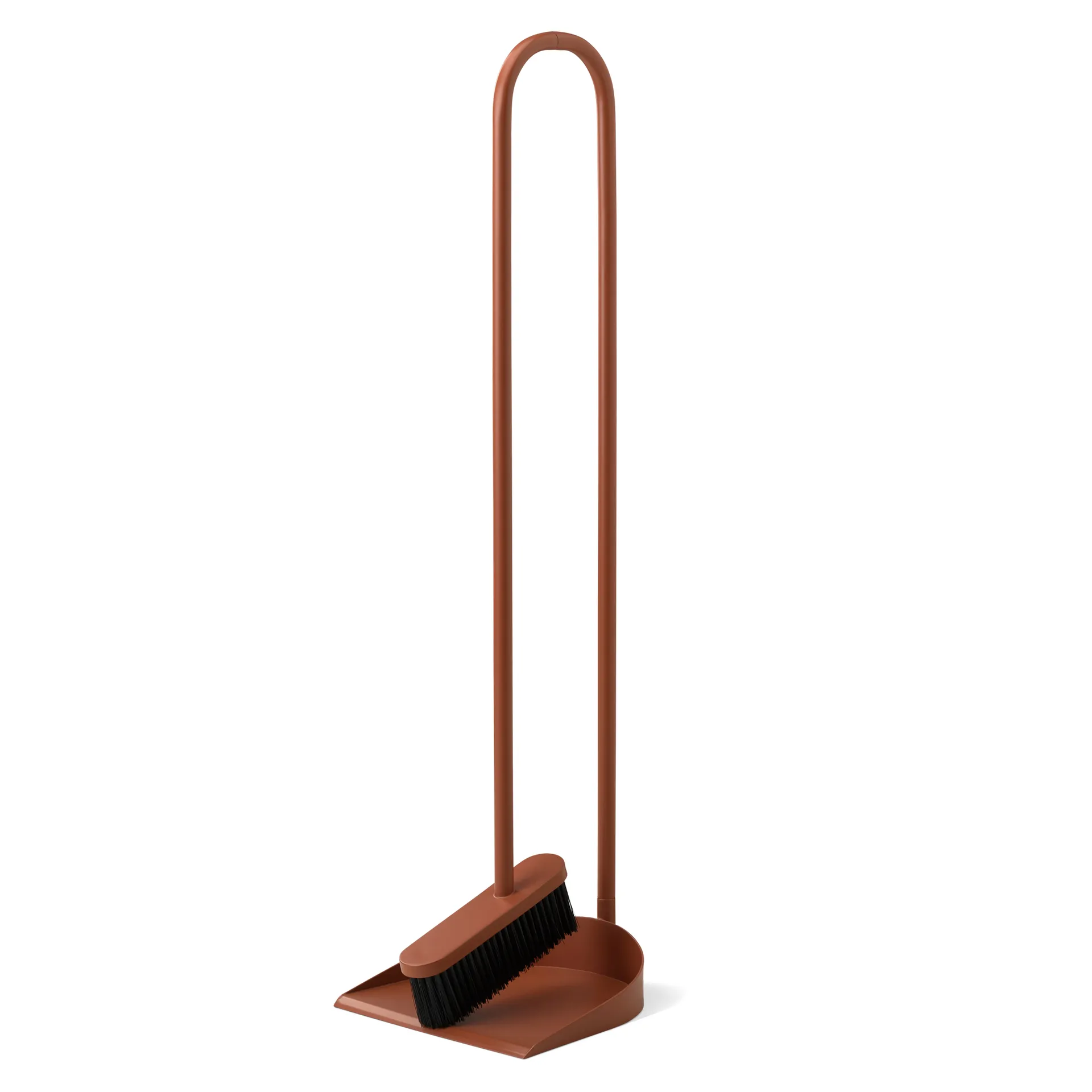 Cane broom and dustpan, rust Northern