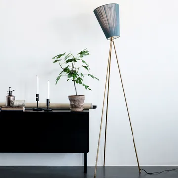 Oslo Wood floor lamp shade - Green - Northern