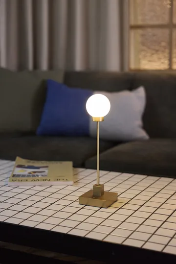 Snowball portable table lamp 33 cm - Brass - Northern