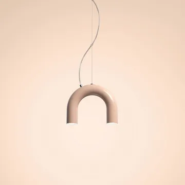 Arch single pendant lamp - Nude, 25.5 cm - Oblure