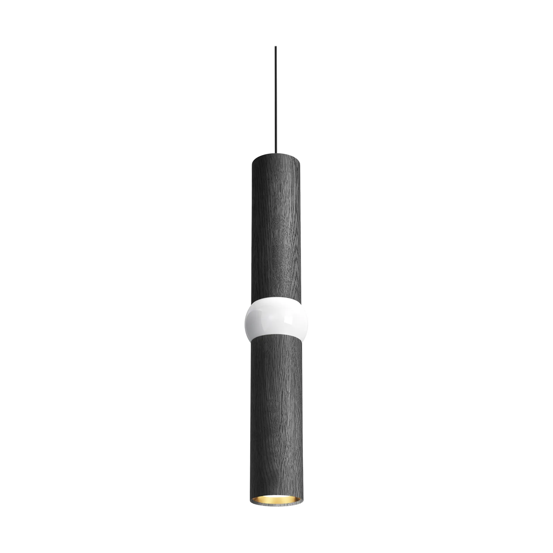 Lightbone pendant lamp, Medium 53.8 cm, black oak Oblure