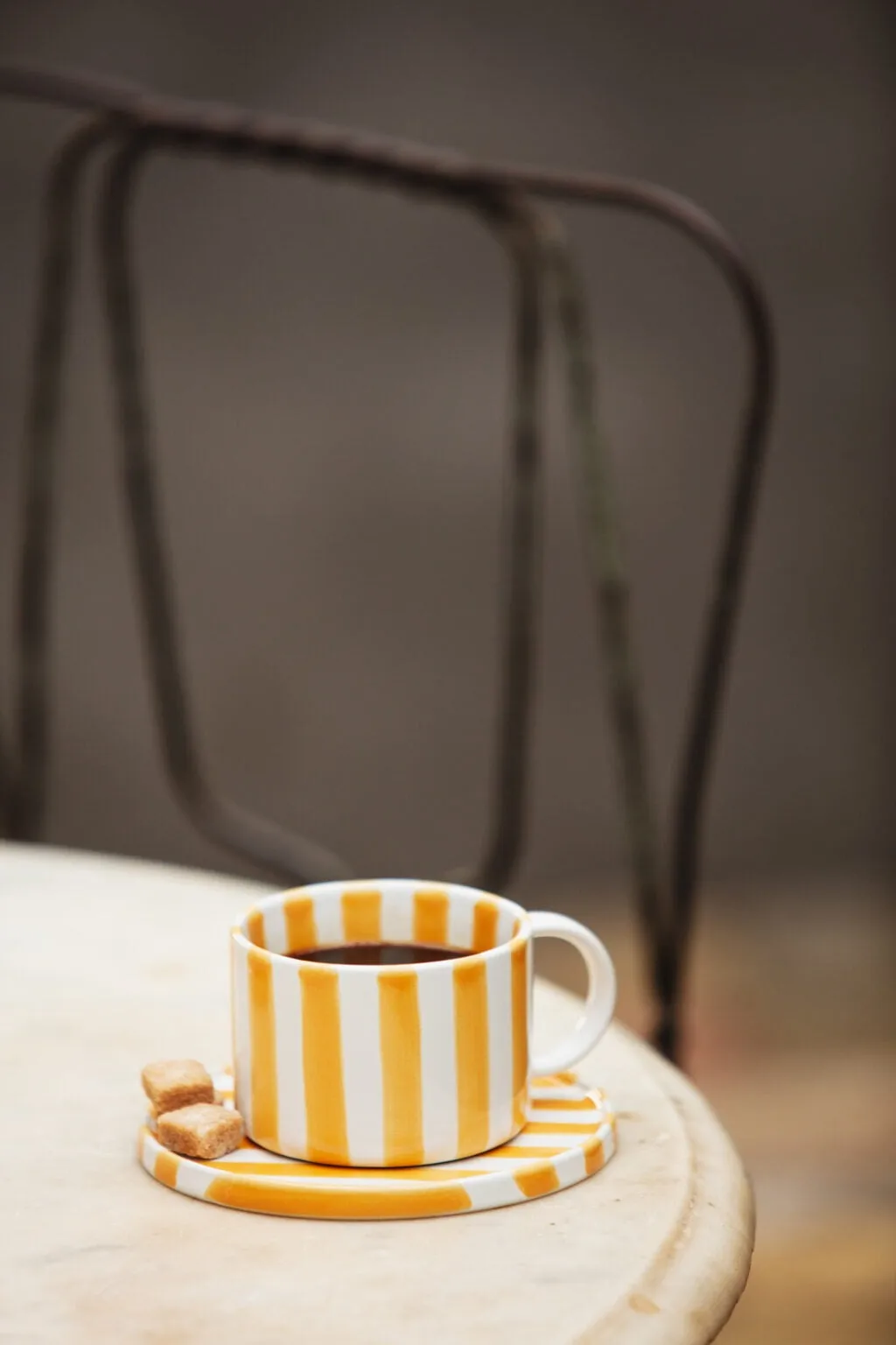 Monica cup with saucer, Yellow Olsson & Jensen