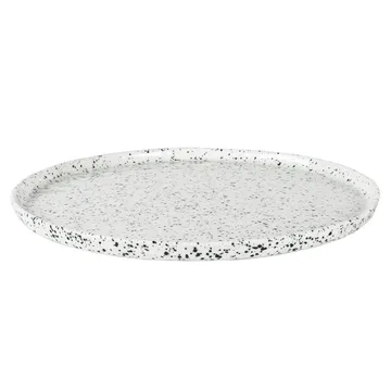 Poppi side plate 21 cm - white-black - Olsson & Jensen