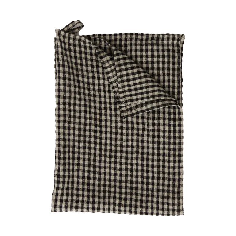 Vipa tea towel linen 45x65 cm, Black Sand Olsson & Jensen