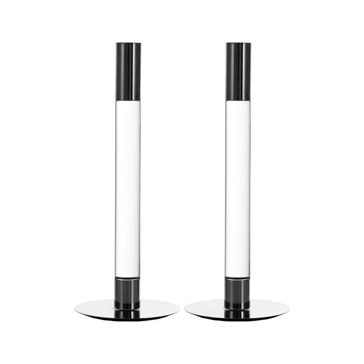 Lumiere candle stick 26.5 cm 2-pack - Clear - Orrefors