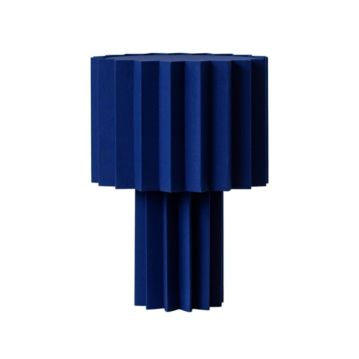 Plissé fabric table lamp - Blue, 40,9 cm - Örsjö Belysning