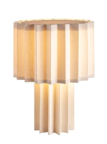 Plissé fabric table lamp - White, 40,9 cm - Örsjö Belysning