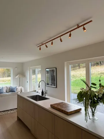 Star 6 wall and ceiling lamp - Copper, 200 cm - Örsjö Belysning