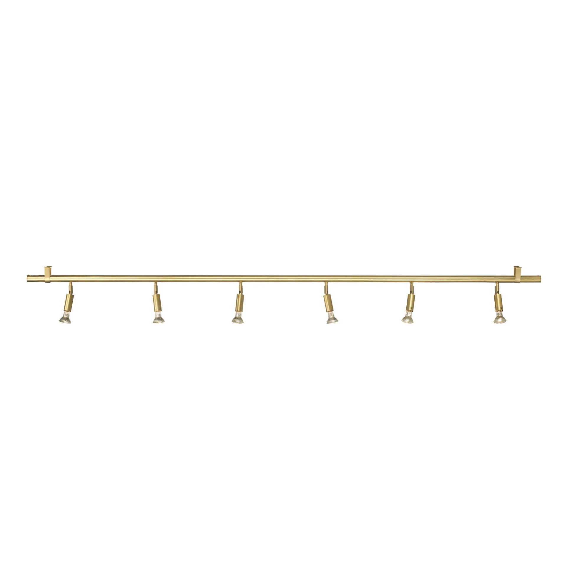 Star 6 wall and ceiling lamp, Raw brass, 200 cm Örsjö Belysning