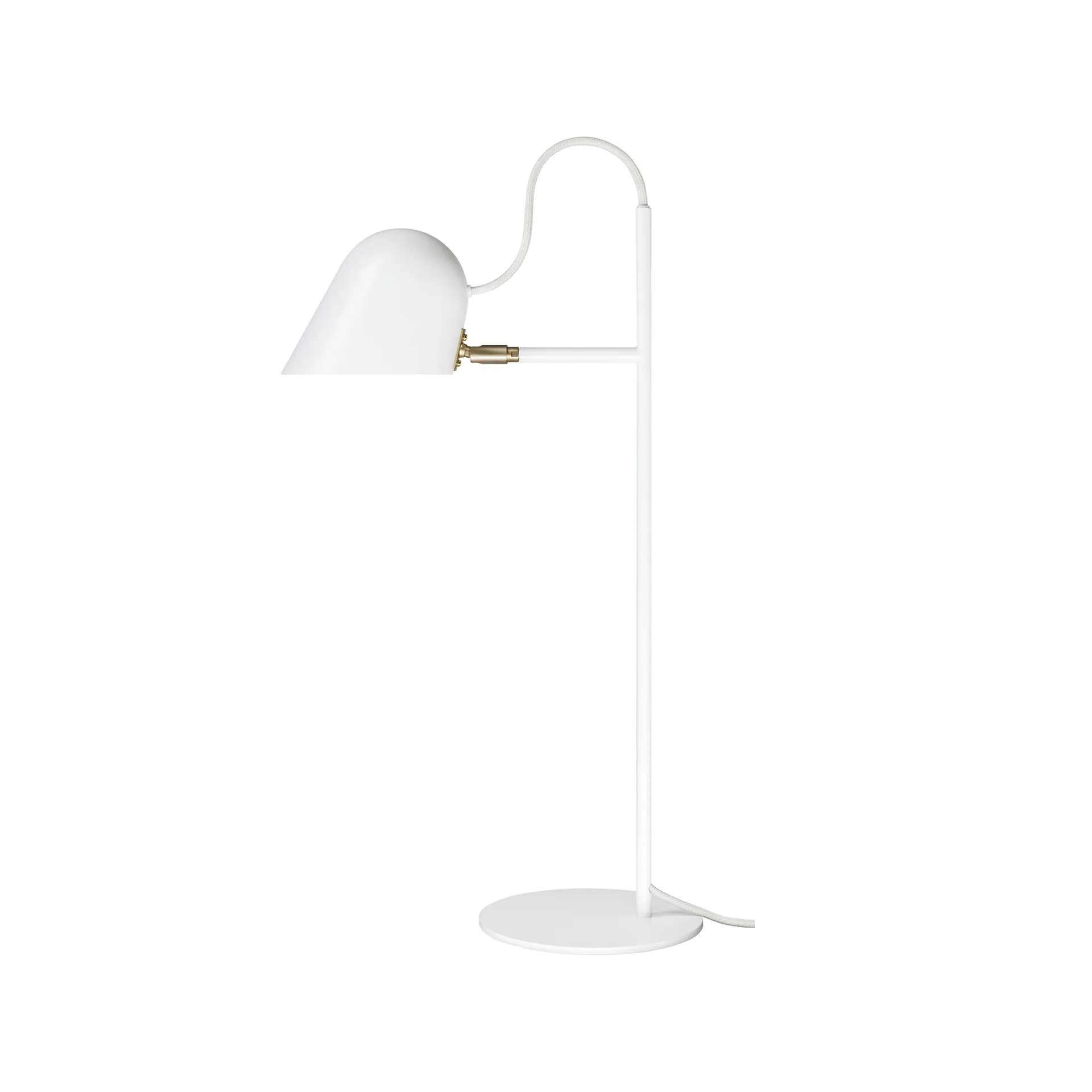 Streck table lamp, White, warm grey textile cord Örsjö Belysning