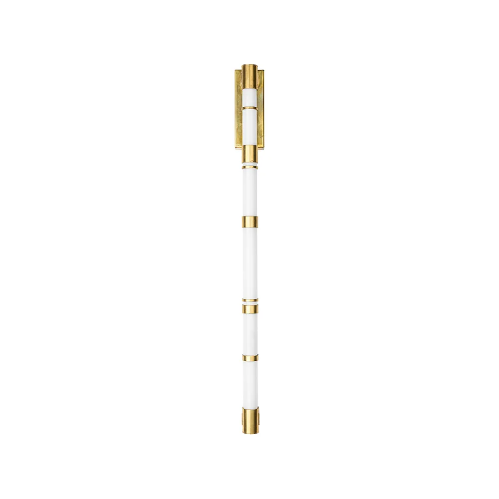 Stripe wall lamp, Raw brass/opal white Örsjö Belysning
