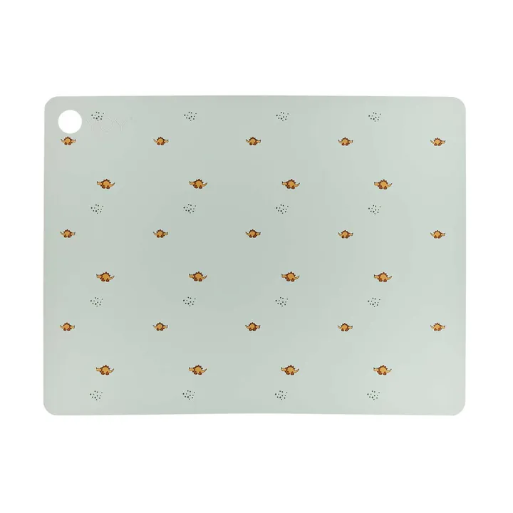 Billy Dino placemat 34x45 cm - Pale green - OYOY