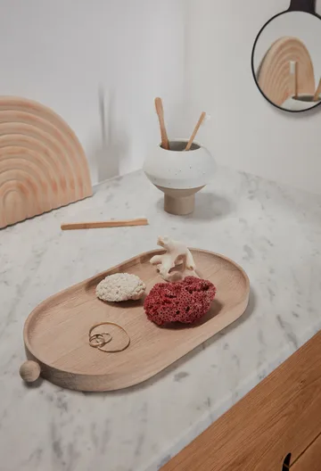 Inka wooden tray 18x34 cm - Nature - OYOY