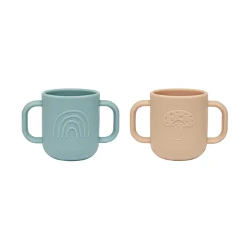 Kappu cup 2 pieces - Aqua-camel - OYOY