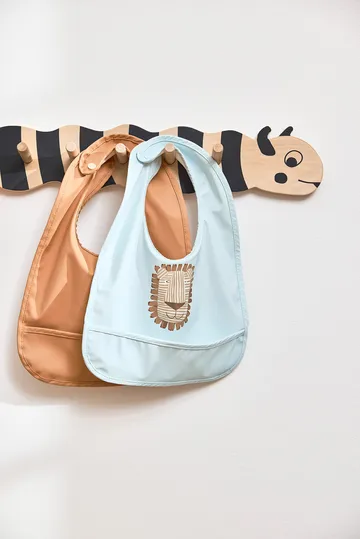 Lobo Lion bib 2 parts - Caramel-ice Blue - OYOY