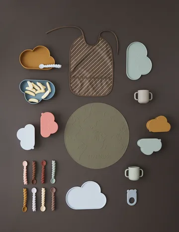 Mellow spoon 3-pack - Dusty Blue-taupe-pale mint - OYOY