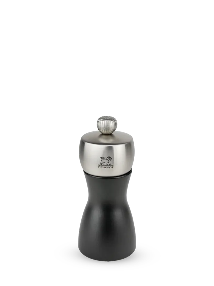 Fiji salt mill 12 cm - Wood-steel matte black - Peugeot