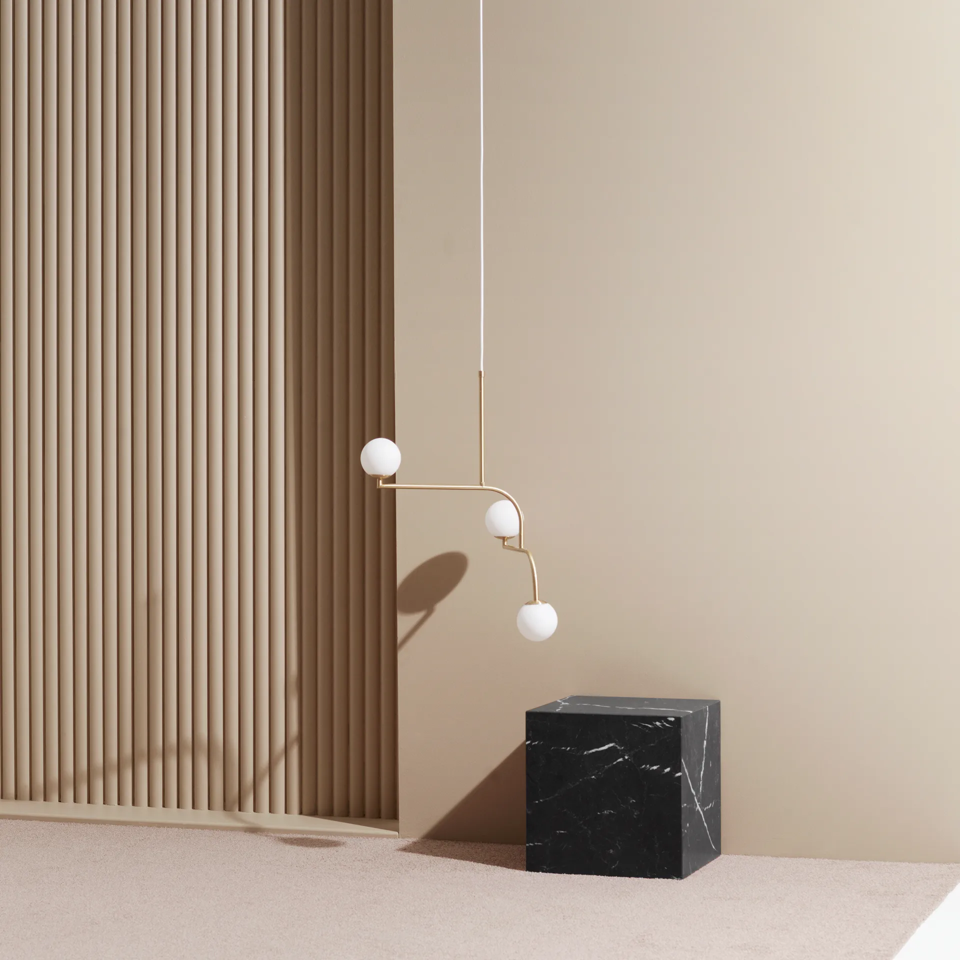 Mobil ceiling lamp 70, brass Pholc