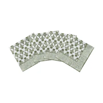 Lily cotton napkin - Green, 4-pack, 45x45 cm - Pick a Poppy