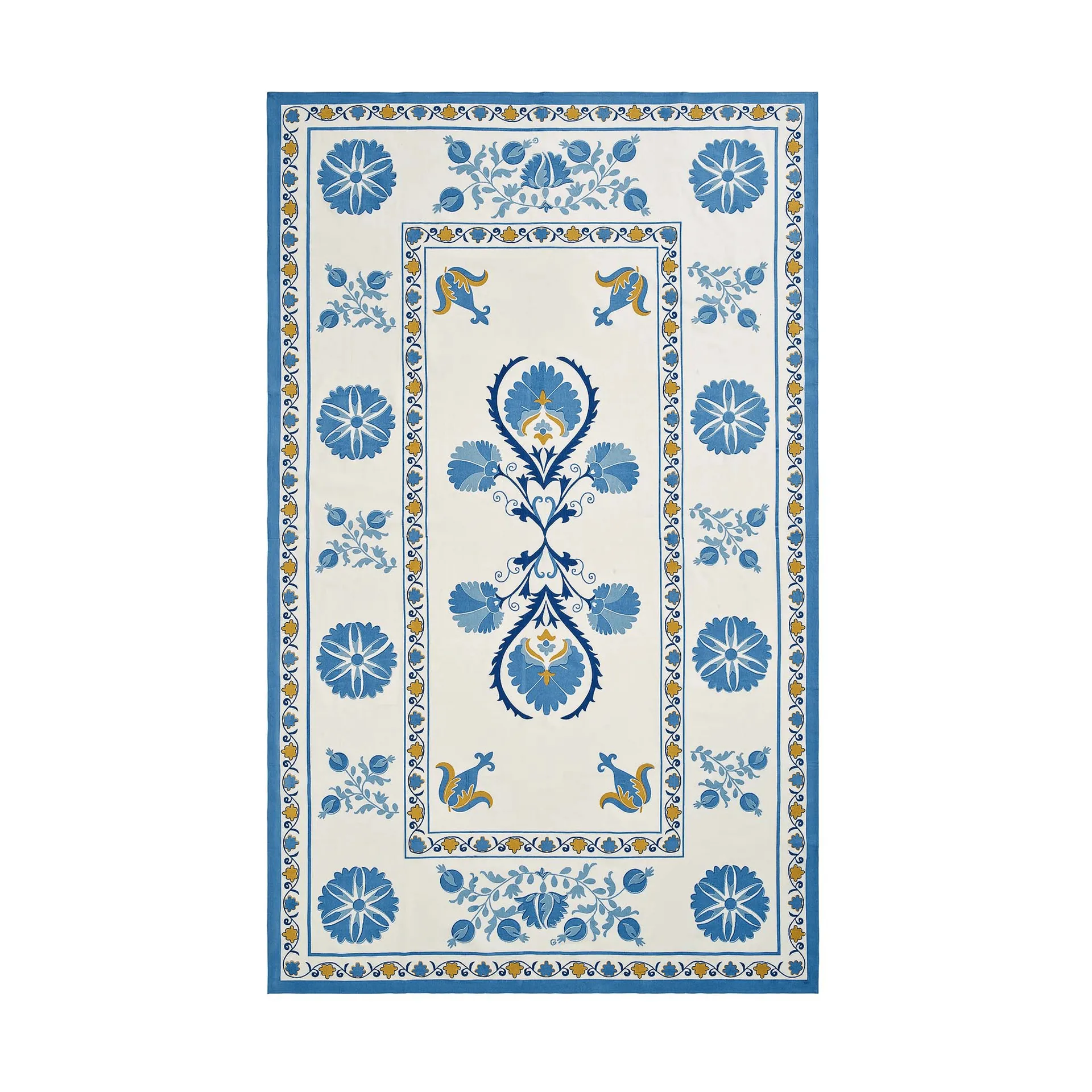 Suzani tablecloth, Blue, 250x150 cm Pick a Poppy
