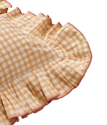Vichy cushion - Light Yellow, 40x40 cm - Pick a Poppy
