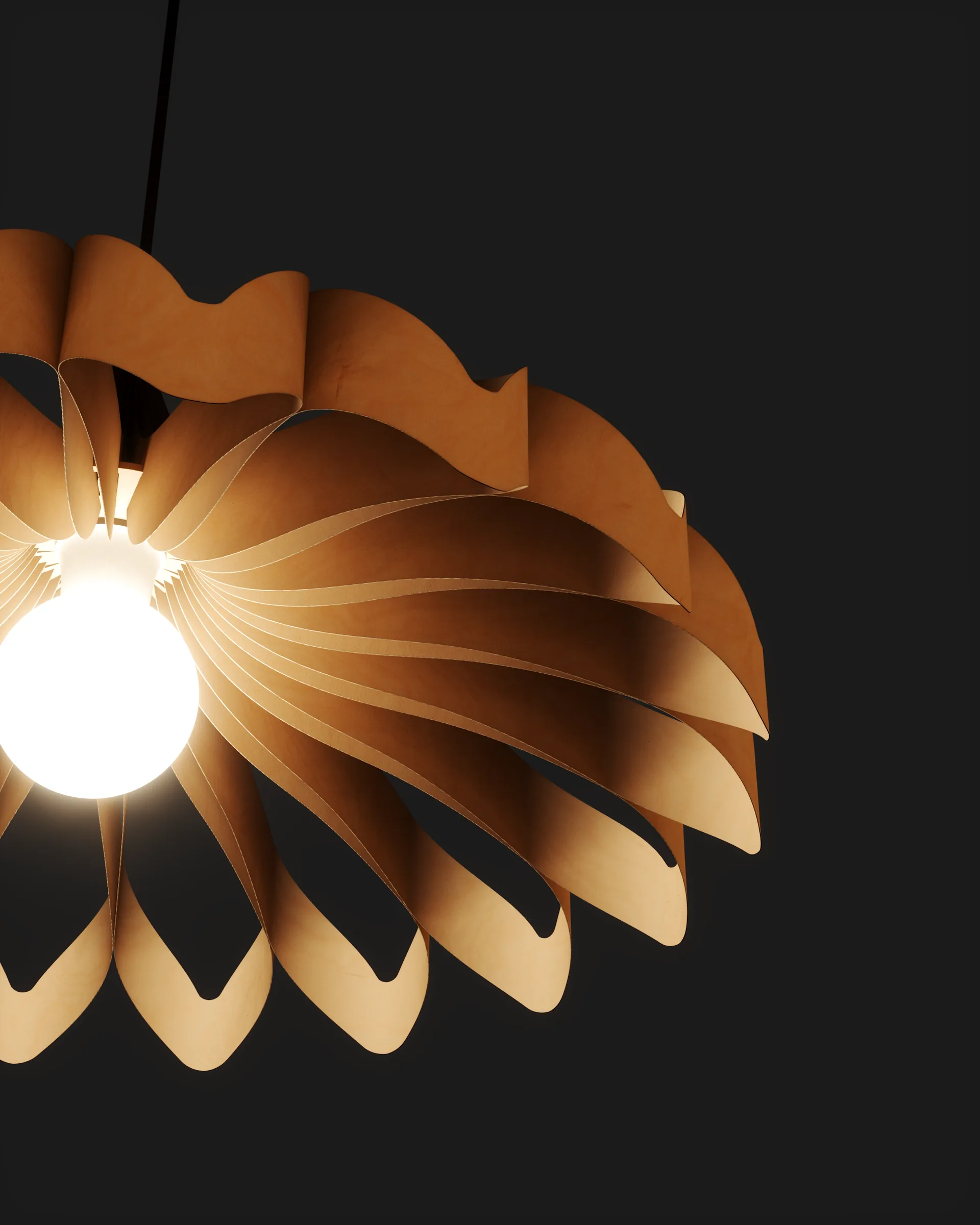 Daisy pendant, Birch small Pilke