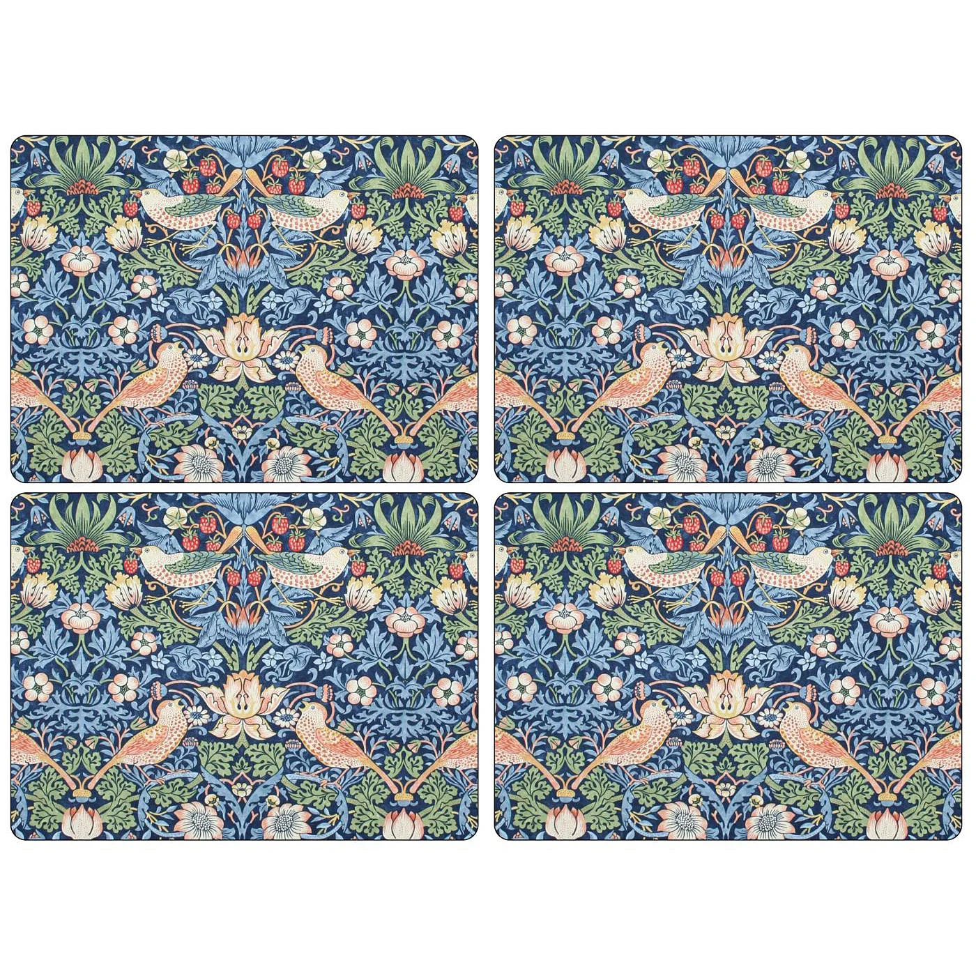 Strawberry Thief Placemats 30x40 cm 4 pack, Blue Pimpernel