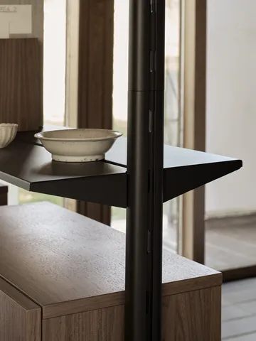 Pira G2 shelving system F C A Black/Walnut 240–247 cm - Pira