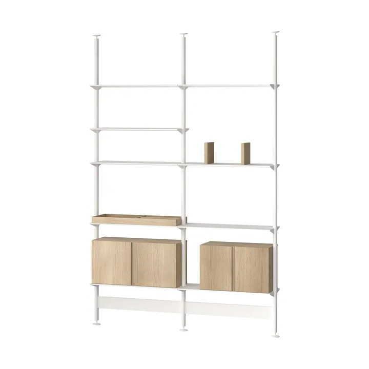Pira G2 shelving system F C A White/Oak 248–255 cm - Pira